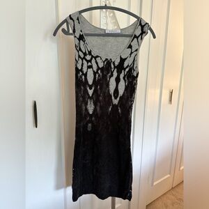 Cashmere Bamboo Sweater Dress by Kokun XS, black grey